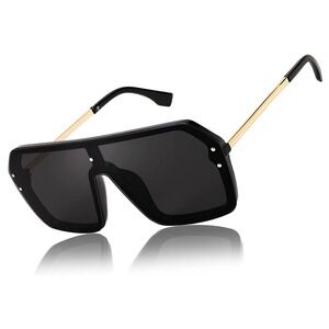 Trendy‎ Sunglasses Shield Square Street Wear UV400 Protection New Elegant Beach